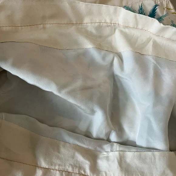 Vintage Tiki Strapless Dress | Tropical Island Scenic Print - Picture 6 of 6